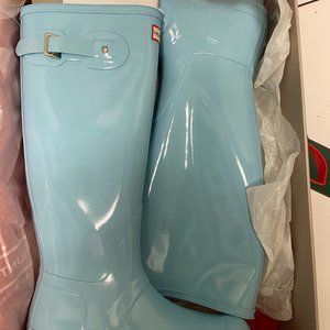 Brand New Mint Green Tall Hunter Rain Boots Sz 10